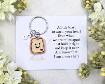 A little toast Pocket Hug - Toast Keyring / Distance Gift / Keepsake / Funny Gift Ideas