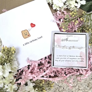 Bracelet 60 ans Bracelet jalon Bracelet étoile Cadeau d'anniversaire Pour elle Bracelet jalon Envoyer directement avec la carte d'anniversaire