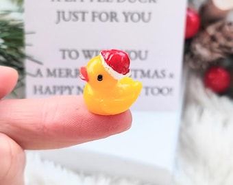 Christmas Duck Cute Duck Gift Pocket Hug Stocking stuffer Festive Gift Xmas Gift  Secret santa Novelty Gift Duck Gift desk duck