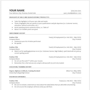 Exemplo de currículo básico, modelo limpo do Microsoft Word, modelo de currículo minimalista 2023, feito por redator de currículo experiente