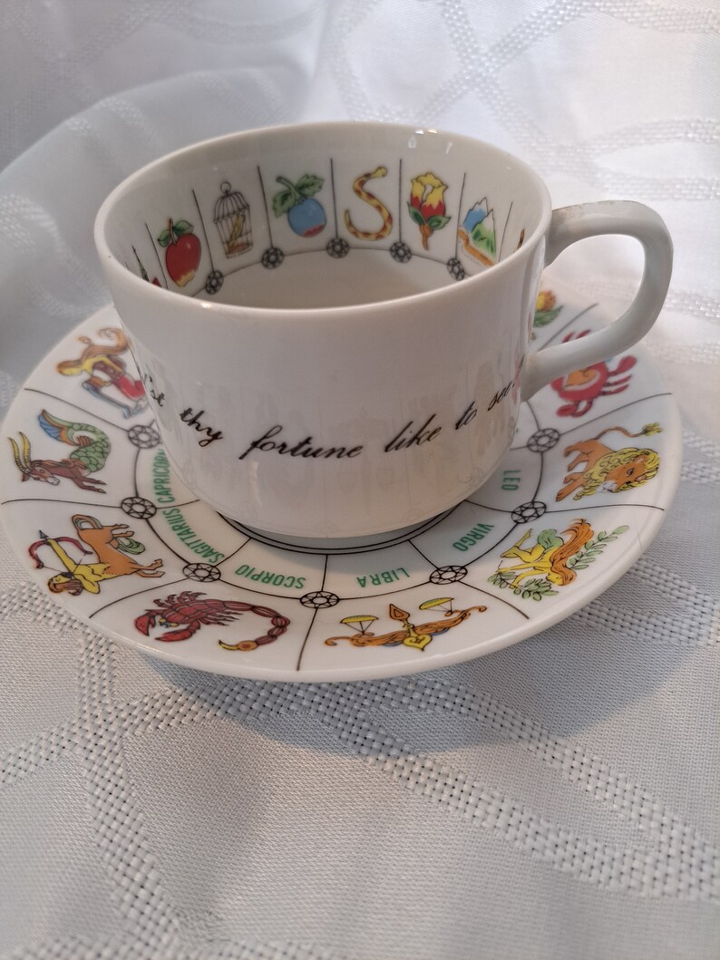 Vintage Jon Anton Fortune Telling Teacup Tea Cup Etsy