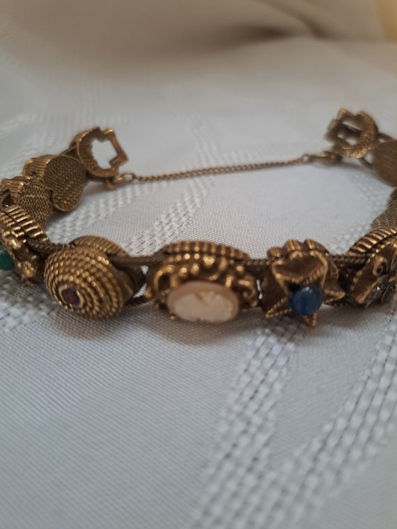 vintage goldette unmarked slide bracelet