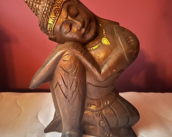 Buddha sculpture 30 cm, wooden Buddha, Beautiful Buddha figurine