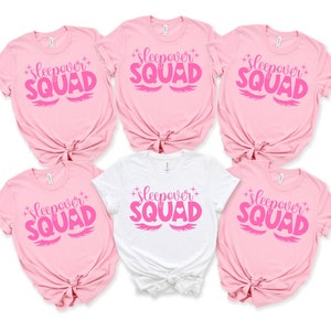 Sleepover Squad Shirt, Sleepover Party Tshirt, Sleepover Matching Party Shirts, Slumber Party T-shirts, Sleepover Birthday Crew Shirt