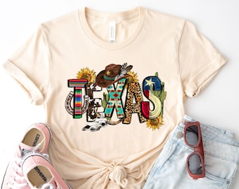 Texas Cactus Sunflowers Shirt, Texas State Shirt, Texas Lovers Shirt, Texas Home Shirt, Home State Tee, Texas Pride Tee, Texas Cowboy Tshirt