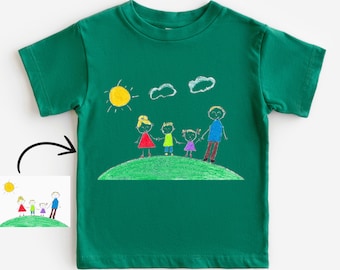 Custom Kids Drawing Shirt, Custom Drawing Shirt,  Kids Art Shirt, Custom Gift for Mom, Custom Gift for Dad,Mothers Day Gift, Exclusive Gift