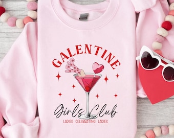 Galentine Social Club Sweatshirt, Ladies Celebrating Ladies Sweater, Galentines Party Shirt, Galentines Day Gift, Anti Valentines Day Shirt