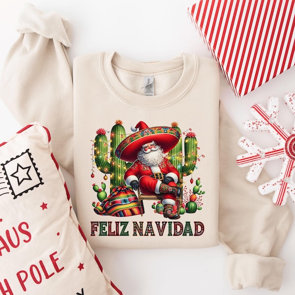 Feliz Navidad Shirt, Spanish Christmas Shirt, Feliz Navidad 2025 Sweatshirt,Feliz Navidad Spanish Merry Christmas 2025 Family Matching Shirt
