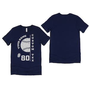 Baseball Tshirt with Custom Number and Name, Sports Shirt, Custom Baseball Team Shirt, Personalized Baseball Gifts, Baseball Team Shirt