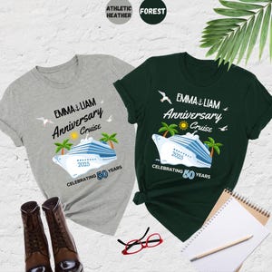 Custom Anniversary Cruise Shirts, Personalized Celebrating Anniversary Cruise T-Shirt, Cruise Couples Gift Shirt,Couples Matching Cruise Tee