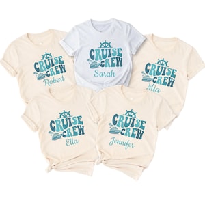 Custom Cruise Crew Shirt, Cruise Crew T-Shirt, Matching Cruise Trip Tee, Family Cruise Shirts, 2025 Cruise Crew T-shirt with Names