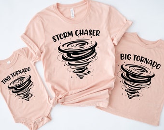 Matching Family Shirts, Mother Daughter Matching Shirts, Storm Chaser Tiny Tornado, Mama And Mimi Shirts,  Mom And Son Set, Baby Shower Gift