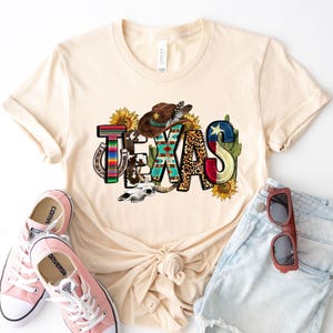Texas Cactus Sunflowers Shirt, Texas State Shirt, Texas Lovers Shirt, Texas Home Shirt, Home State Tee, Texas Pride Tee, Texas Cowboy Tshirt image 1