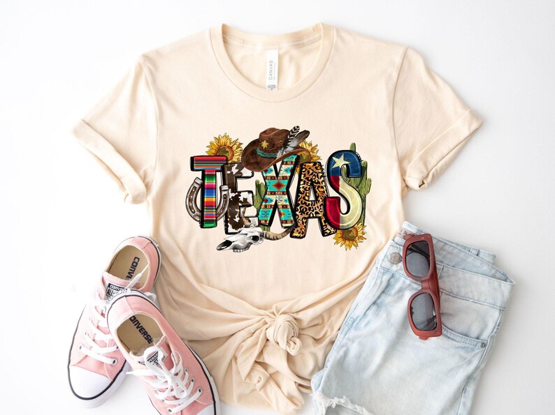 Texas Cactus Sunflowers Shirt, Texas State Shirt, Texas Lovers Shirt, Texas Home Shirt, Home State Tee, Texas Pride Tee, Texas Cowboy Tshirt image 1
