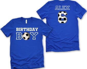 Custom Soccer Birthday Shirt, Boy Birthday Shirt, Birthday Party Shirt, Personalized Birthday Boy Shirt, Sports Birthday Boy Sweatshirt