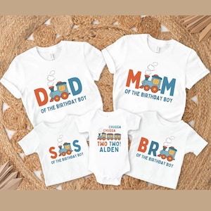 Train Two Birthday Family Shirts, Family Train Birthday Train, Family Chugga Two Two Matching Train Birthday Tees, Chugga Chugga 2 Birthday