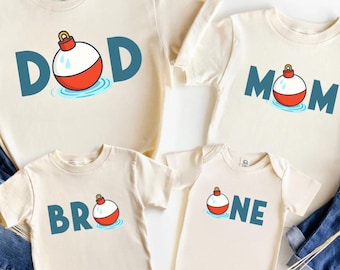 OFishAlly One First Birthday Family Matching Shirt, OFishAlly One First Fishing 1st Birthday Party Mom Dad Bro Sis One Matching T-Shirts