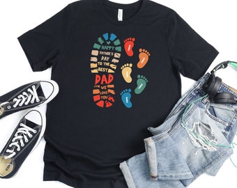 Personalized Happy Father's Day Tshirt, Best Dad Shirt, Dad Shirt with Kids Names, Custom Father's Day Shirt, Personalized Fathers Day Gift