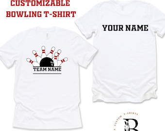 Custom Bowling Shirt, Two-Sided Shirt, Personalized Bowling Team Name Shirt, Bowling Party Shirt, Bowling Team Shirt, Bowling Crew Shirt