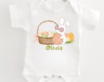 Personalized Name Easter Bunny Boy Shirt, Custom Name Shirt For Girls, Happy Easter Gift Shirt, Cute Easter Bunny Toddler Shirt