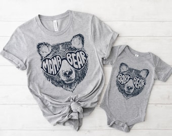 Mama Mini Matching Tshirt, Mama Bear Shirt, Baby Bear T-shirt, Mama Bear Baby Bear Matching Shirt, Mother's Day Shirt,