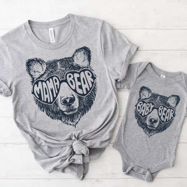 Mama Mini Matching Tshirt, Mama Bear Shirt, Baby Bear T-shirt, Mama And Baby Bear, Matching Shirt, Mommy And Me Tees, Mother's Day Gift