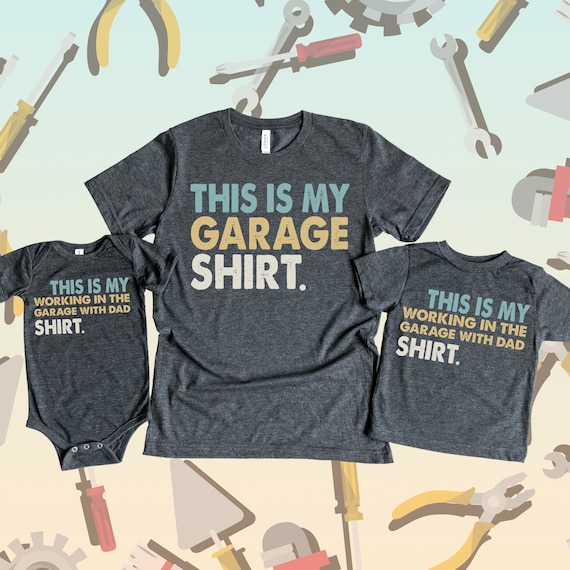 This Is My Working In The Garage With Dad Shirt, Daddy And Me Shirts, Garage Shirts, Father And Son Shirts, Father's Day Matching Shirts