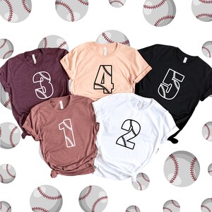 Baseball Numbers Shirt, Personalized Baseball Tees, Custom Baseball Shirts, Baseball Custom Birthday Shirt, Baseball Mom Shirt
