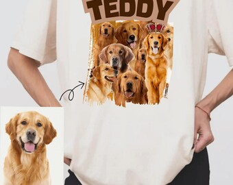 Custom Pet Photo Comfort Colors Shirt, Custom Vintage Dog Lover Sweatshirt, Personalized Dog Lover