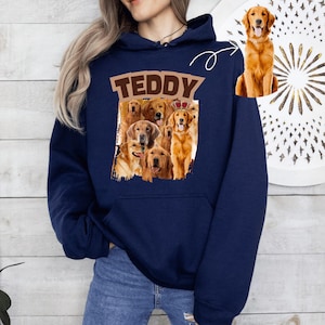 Custom Pet Hoodie, Custom Pet Portrait Shirt, Vintage Bootleg TShirt, Dog Photo Sweatshirt
