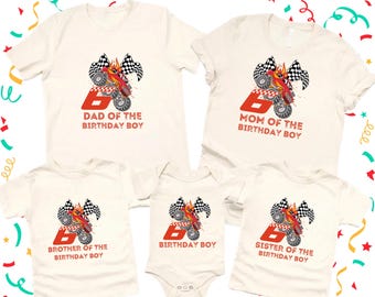 Custom Family Birthday Truck Shirt, Custom Monster Truck Birthday T-Shirt, Birthday Boy Monster Truck Shirt, Truck Lover Tee