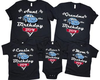Cars Birthday Shirt, Lightning Birthday Matching Tee, Custom Disney Kids Shirt, Custom Name Cars Theme Shirt, Family Matching Birthday