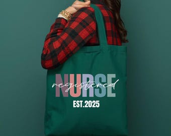 Custom Registered Nurse Tote Bag, RN Gift Bag, Nurse Graduation Gift, RN Tote Bag