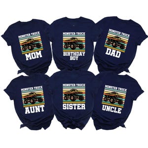Monster Truck Birthday Shirt, Custom Monster Truck Family Matching Birthday Party Tee, Birthday Boy Monster Truck T-Shirt,  Truck Party