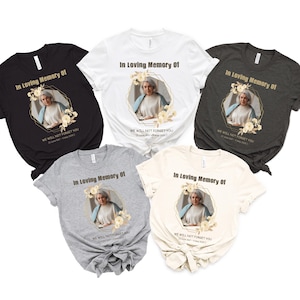 Personalized Memorial Shirt, Custom Funeral Shirt, Rest In Peace Shirt, Custom Photo Shirt, Angel Wings Memorial T-Shirt