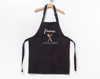 Custom Name Apron, Custom Name Little Chef Apron, Kids Kitchen Apron, Cooking Apron, Personalized Kids Apron