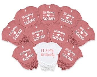 Matching Brithday Shirt, Personalized Birthday Group Shirt, Birthday Squad Shirt, Custom Birthday Squad T-shirt, Birthday Team Shirt