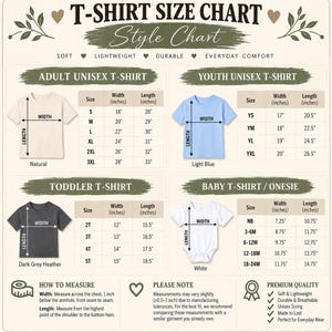 a t - shirt size chart for a baby boy