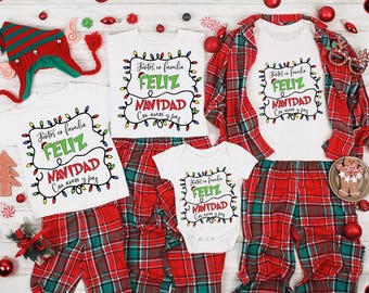 Feliz Navidad Shirt, Spanish Merry Christmas Shirt, Christmas lights Shirt, Christmas Family Matching, Cute family shirt, Christmas 2025
