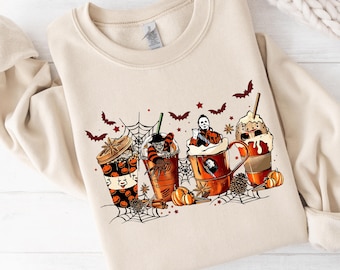 Custom Halloween Horror Movie Coffee Shirt