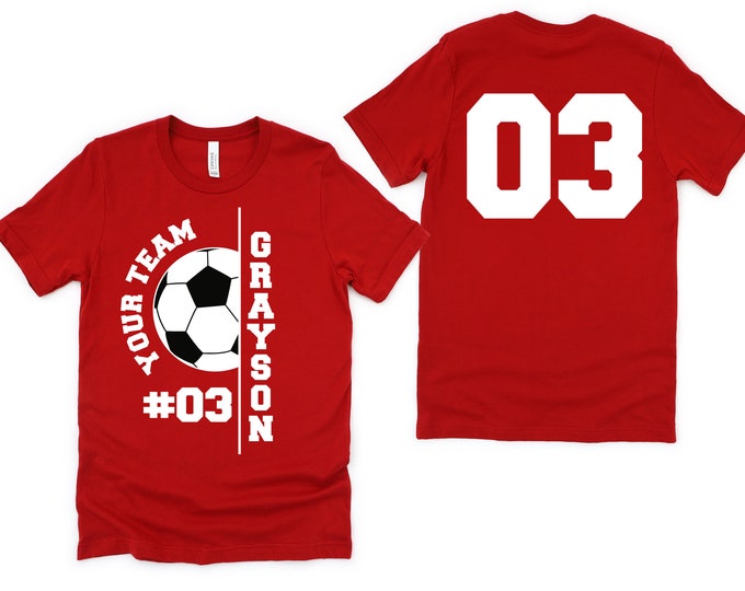 Customized Soccer Shirt, Your Name Soccer Shirt, Game Day Shirt, Personalized Soccer Team Gifts, Matching Soccer Shirts, Player Name Tshirt