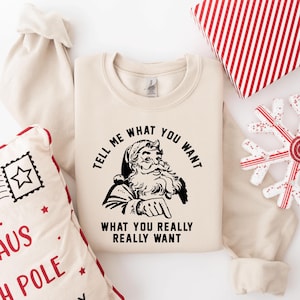 Tell Me What You Want What You Really Really Want Sweatshirt, Funny Santa Xmas Tee, Tell Me What You Want What You Really Really Want Shirt