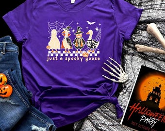 Just a Spooky Goose Halloween Shirt, Cute Halloween Goose TShirt, Kids Halloween Just A Spooky Goose Sweatshirt, Spooky Season Shirt