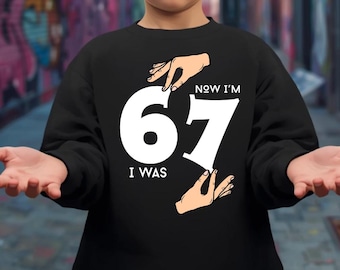 Six Seven 7th Birthday Meme Shirt, Seventh Birthday 67 Trendy Shirts, Seven Year Old Birthday Gift