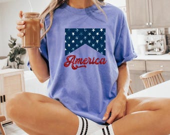 Retro America Shirt, USA Flag T-Shirt, 4th of July Tee, Fourth Of July,  Patriotic USA Gift,  Independence Day Shirt, 4th Of July Shirt,