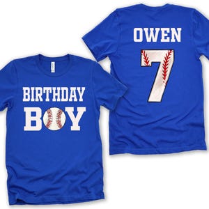 Camiseta de cumpleaños de béisbol, Camiseta de cumpleaños para niño, Camiseta para fiesta de cumpleaños de béisbol, Camiseta de cumpleaños personalizada para niño, Camiseta de cumpleaños deportiva para niño