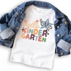 Hello Kindergarten Star Shirt, Back To School T-Shirt, 1st Day Of School Kid Gift Tee, Hello kindergarten TShirt, Hello Preschool Shirt