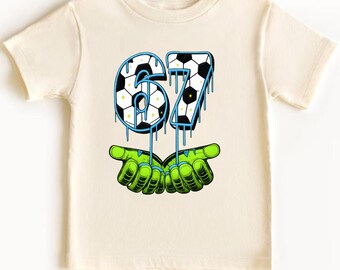 Six Seven Game Kid Shirt, Kids 6 7 Sweatshirt, 67 Soccer TShirt, Viral Meme Boys Tee