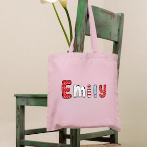 Custom Name USA Flag 4th Of July Tote Bag, Kids Name Summer Bag, Personalized Independence Day Tote Bag, 4th of July Kids Gift