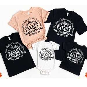 Thanksgiving Family Shirt 2025, Family Thanksgiving 2025 Sweatshirt, Thankful Family Matching T-Shirt, Autumn Pumpkin Family Tee